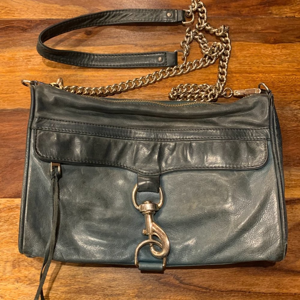 Rebecca Minkoff M.A.C Leather Crossbody Bag (Teal)